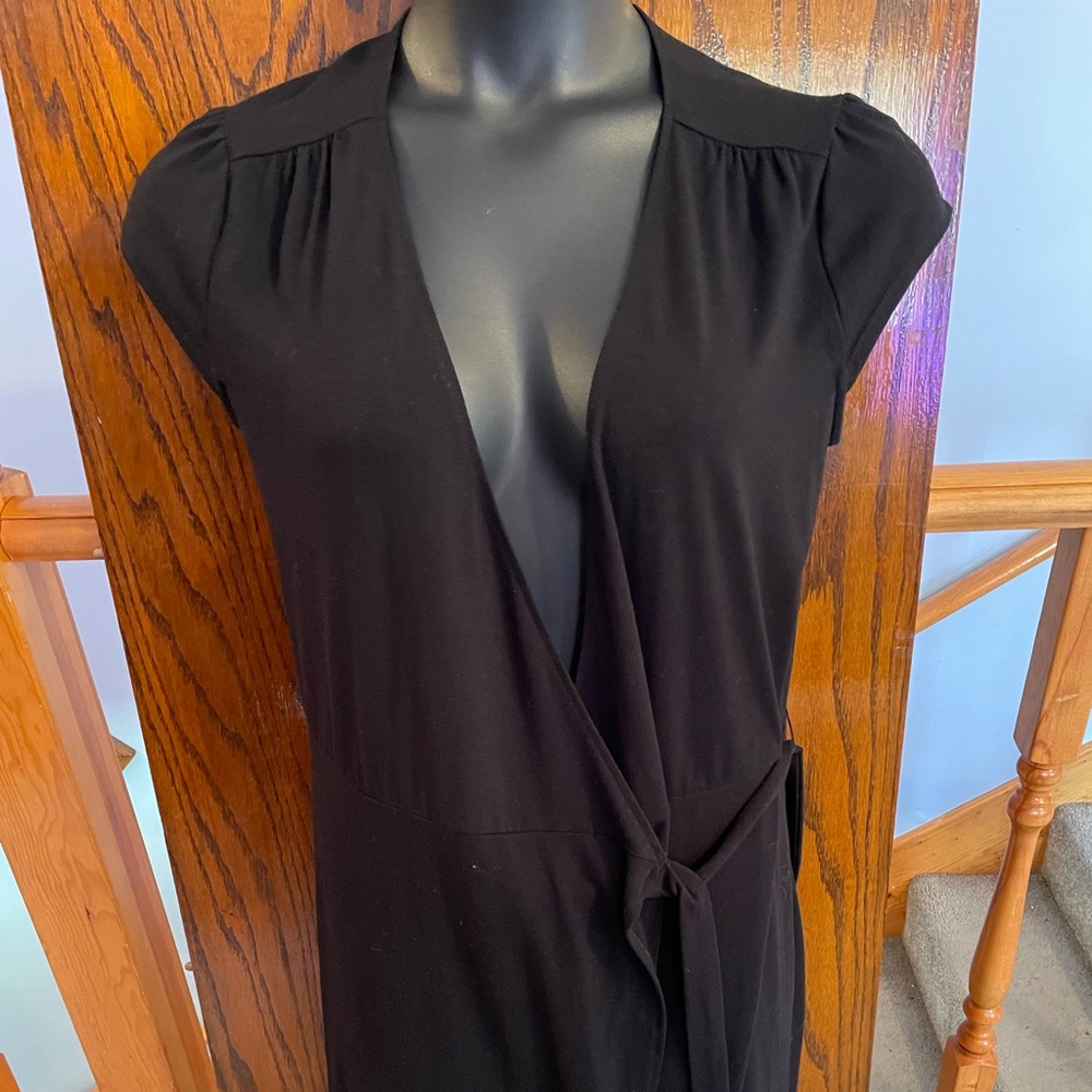 Black wrap dress